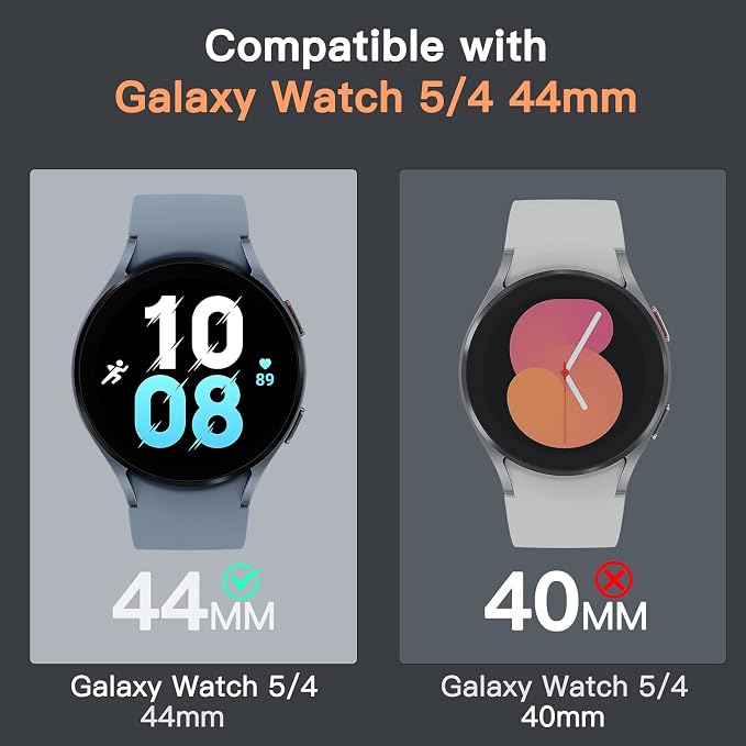 JETech Screen Protector for Samsung Galaxy Watch 5/4 44mm, 3-Pack | Tempered Glass Protection, HD Clear, Anti-Scratch Design