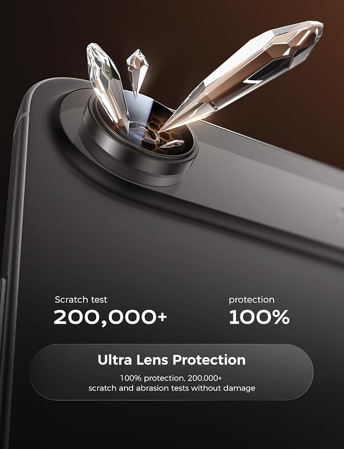 MAGIC JOHN for iPhone Air Camera Lens Protector [Alignment Kit&1:1 Invisible Fit] 9H Aerospace Tempered Glass, Ultra HD, Metal Individual Ring，Case Friendly, Set of 2,Black