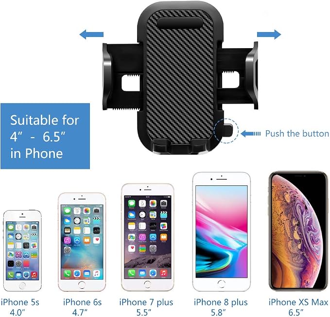 SONKIR Car Phone Mount, Dashboard & Windshield Cell Phone Holder Stand with One-Touch Design 360° Rotation for All Smartphones
