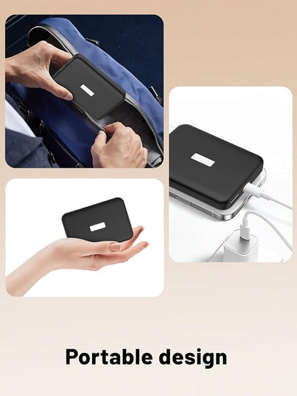 Silicone Protective Case Compatible with Anker MagGo Power Bank 10,000mAh 15W, Full-Body Protective Cover with Precise Cutouts, Shockproof & Scratch-Resistant Sleeve (Black)