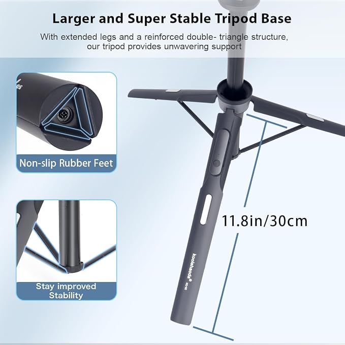 Koolehaoda 64" Magnetic Selfie Stick Phone Tripod with Wireless Remote, Compatible with MagSafe, Portable 5 in 1 Phone Tripod Fit for iPhone 15/14/13 Pro Max Gopro Android Camera & Tablet