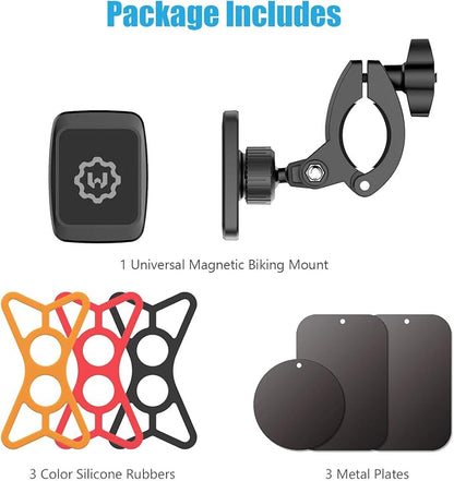 WixGear Universal Magnetic Bicycle & Motorcycle Handlebar Phone Holder for Cell Phones and GPS with Fast Swift-Snap Technology,