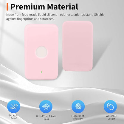 Case for Apple MagSafe Magnetic Power Bank– Soft Silicone Protective Cover Compatible with MagSafe Magnetic Power Bank,Shockproof Anti-Scratch Slim Fit Case,Pink