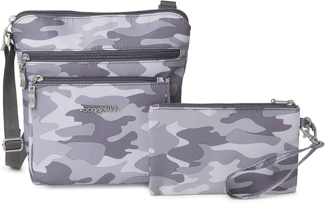Baggallini Pocket Crossbody Bags for Women 8x8 Small Lightweight Durable Water-resistant Travel Purse W/Rfid