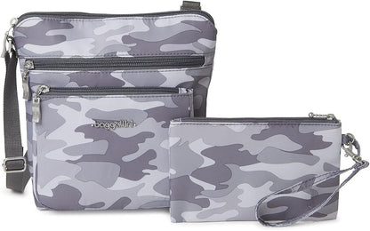 Baggallini Pocket Crossbody Bags for Women 8x8 Small Lightweight Durable Water-resistant Travel Purse W/Rfid