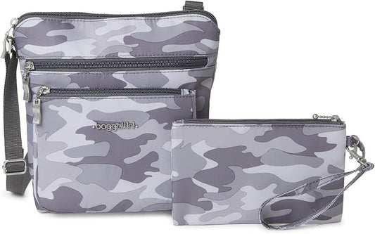 Baggallini Pocket Crossbody Bags for Women 8x8 Small Lightweight Durable Water-resistant Travel Purse W/Rfid