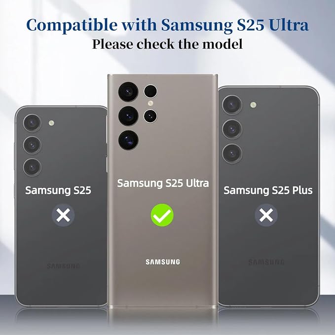 Korecase Camera Lens Protector for Samsung Galaxy S25 Ultra 9H Tempered Glass Camera Film Cover, Strong Adhesion, Metal Anti-Scratch Rear Camera Lens Cover for Samsung S25Ulrta,Black