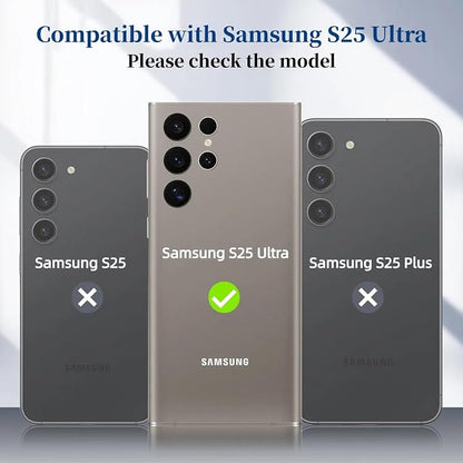 Korecase Camera Lens Protector for Samsung Galaxy S25 Ultra 9H Tempered Glass Camera Film Cover, Strong Adhesion, Metal Anti-Scratch Rear Camera Lens Cover for Samsung S25Ulrta,Black