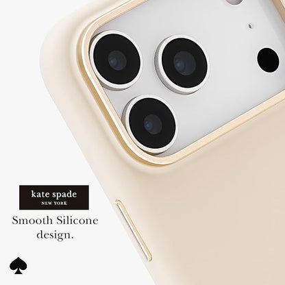 kate spade new york iPhone 17 Pro Case - Compatible with MagSafe - Designer Phone Case - Icon Perfect Beige