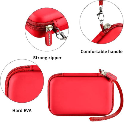 ANKHOH Travel Case for UCOMX for Nano/for Iseyyox/for LISEN/for RTOPS 3 in 1 Wireless Charger, Foldable Magnetic Charging Station Storage Holder Bag for Fast Charge Pad Cable and Adapter, Red-Box Only