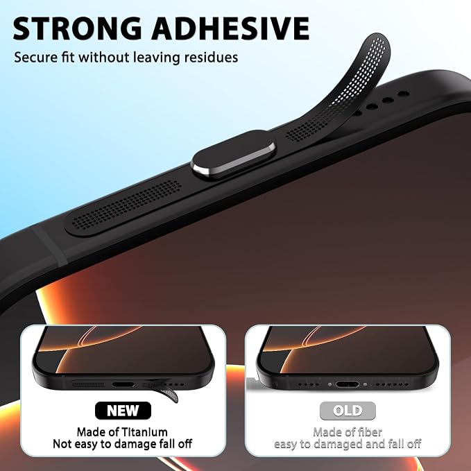 USB C Dust Plug Cover for Charging Port, Type C Cleaning Kit & Speaker Cap Cleaner, Phone Accessories Compatible with iPhone 15/16/Plus/Pro/Pro Max and iPhone 17 Only (Not 17 Pro/Max)