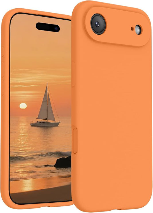 FireNova Magnetic for iPhone Air Case, Compatible with MagSafe, [Integrated Silicone Camera Control Button] [Camera Protection] Microfiber Lining Phone Case for iPhone 17 Air, 6.5", Orange