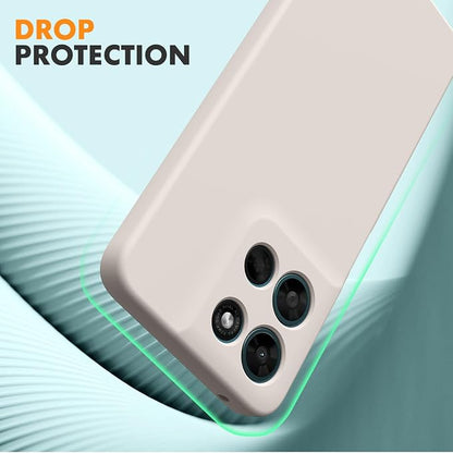 for Motorola Moto G 2026/G Play 2026 Case, 2 Pack Tempered Glass Screen Protectors, Soft TPU Liquid Silicone Shockproof Gel Cover-Stone