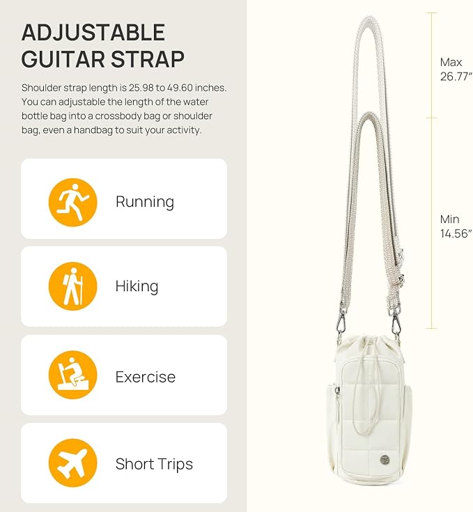 Telena Water Bottle Holder with Strap RFID Crossbody Bags for Women for Walking, Hiking, Cycling