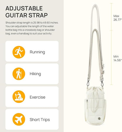 Telena Water Bottle Holder with Strap RFID Crossbody Bags for Women for Walking, Hiking, Cycling