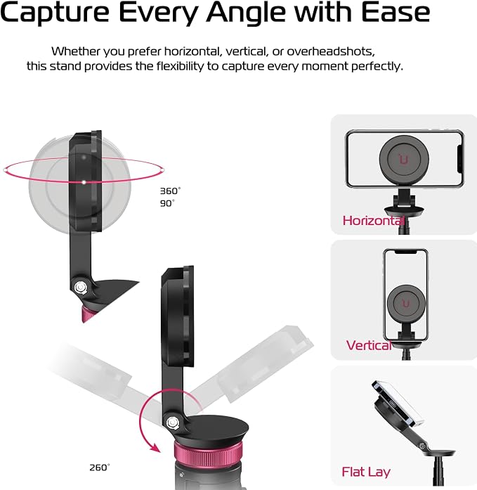 ULANZI 61'' Magnetic Selfie Stick Phone Tripod with Wireless Remote, Extendable Cell Phone Holder Stand, Compatible with MagSafe, Cellphone Tripod for iPhone 17 16 15 14 13 12 and Android Phones