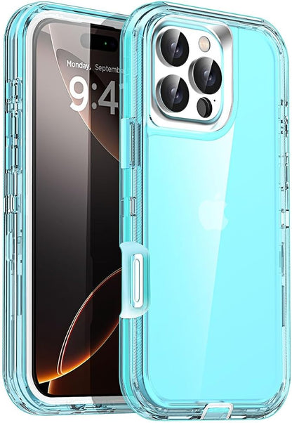 AICase for iPhone 16 Pro Case Clear 3 in 1 Heavy Duty Drop Protection Full Body Rugged Shockproof/Dust Proof 3-Layer Military Protective Tough Durable Cover for iPhone 16 Pro 6.3"_4
