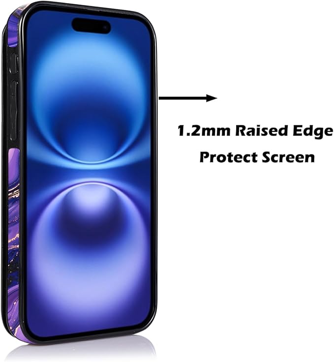 uCOLOR for iPhone 17 Wallet Case with Card Holder PU Leather RFID Blocking Design iPhone 17 flip case for Women Men Magnetic Clasp Kickstand Design 6.3 inch (Amethyst Dreams)