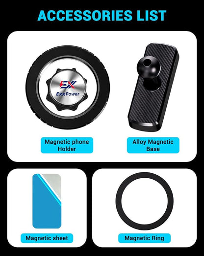 Magnetic Golf Cart Phone Holder Pro，Phone Mount - 360° Rotating, Heavy-Duty Mount for Swing Recording, Golf Cart & Universal Use, Perfect Stocking Stuffer for Men, Dad, Husband, Golfers