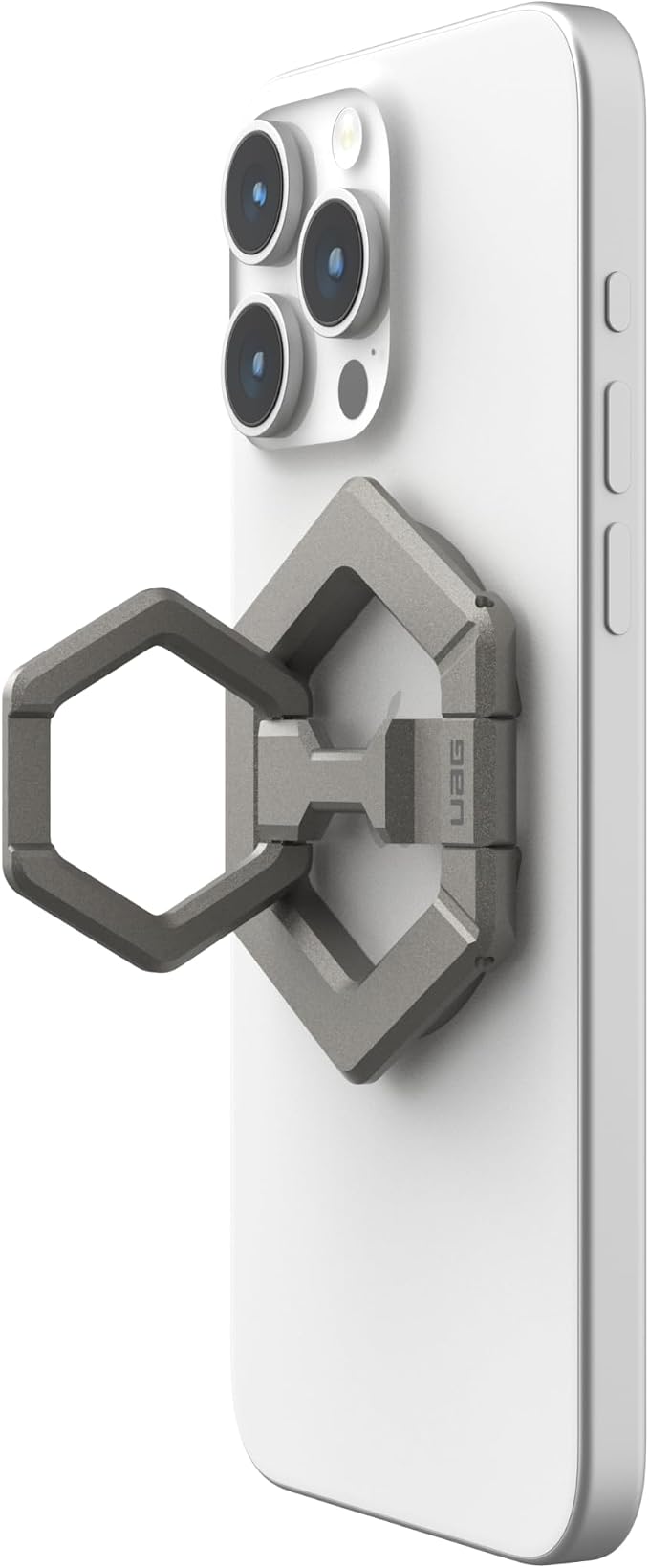 URBAN ARMOR GEAR UAG Magnetic Phone Ring Stand Compatible with MagSafe Magnet, Removable Metal Finger Ring Grip & 360 Rotation Adjustable Kickstand for iPhone 17, Galaxy S26, Titanium