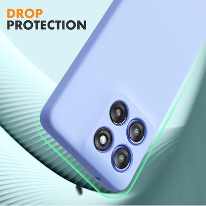 Case for Motorola Moto G Stylus 5G 2025, 2 Pack Tempered Glass Screen Protectors, Soft TPU Liquid Silicone Shockproof Gel Case-Purple