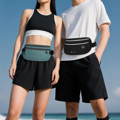 Slim Running Belt for Women Men Runners Fanny Packs With Phone Holder Hidden Pockets Exercise Waist Bag for Marathon Workout