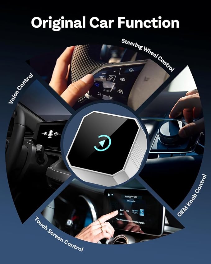 Wireless CarPlay Adapter for Apple iPhone & Android, 2026 Upgraded 2-in-1 Plug and Play Converts Wired to Wireless CarPlay Android Auto, Fast Auto-Connect, Zero Latency with USB/USB-C Port