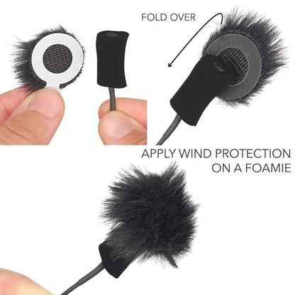 URSA Premium Sticky Zeros – Pack of 60 Ultra-Thin Padded Stickies with 14 mm Centre Hole for Lavalier Wind Protection & Under-Costume Mic Mounting