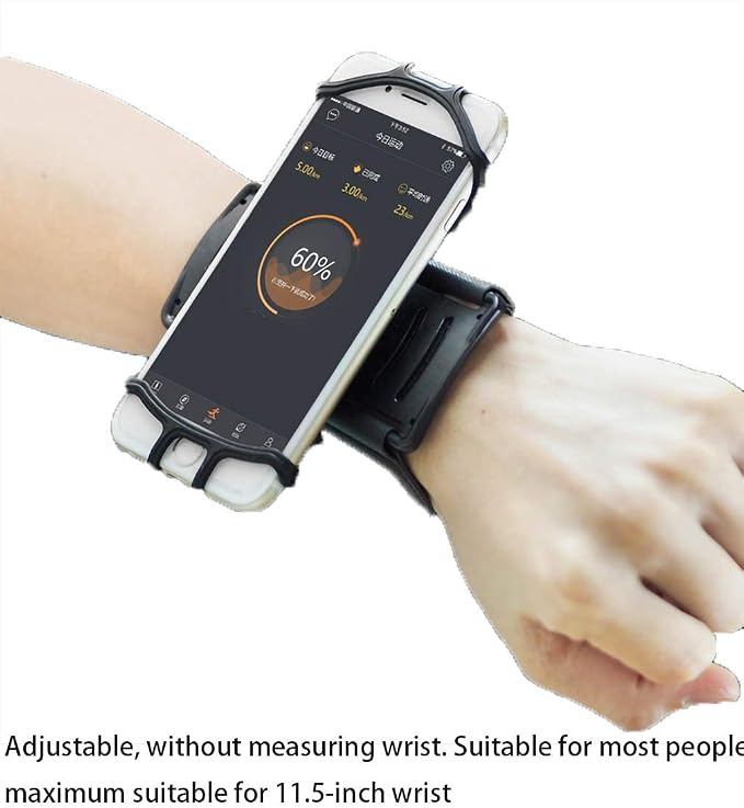 Wristband Armband Phone Holder, 360° Rotatable Sports Wristband for iPhone 11 Pro Max XR XS X 8 7 6 6s Plus, Galaxy, Google Pixel,Forearm Armband Phone Holder