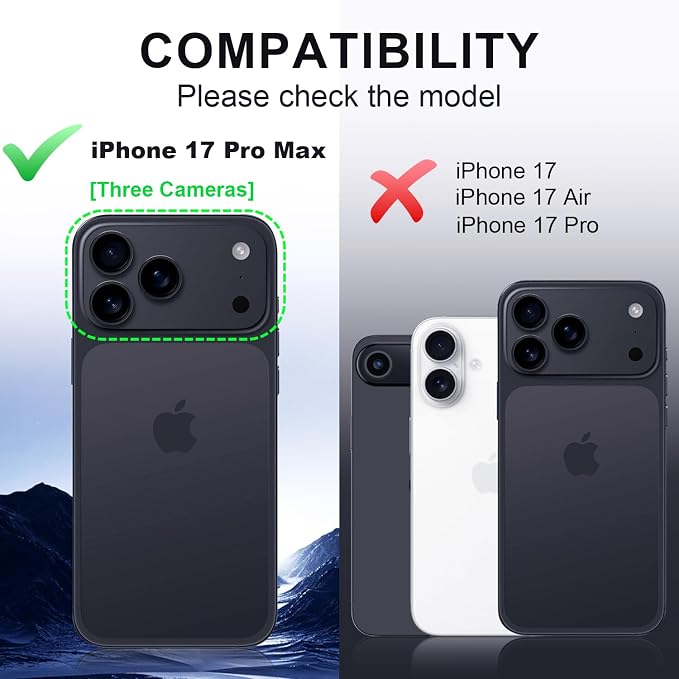 AFARER [2 Pcs Camera Lens Protector for iPhone 17 Promax,Ultra-thin HD Metal Tempered Glass Anti-Scratch,Military Grade Shatterproof,Strong Adsorption,Case-Friendly (Sliver)
