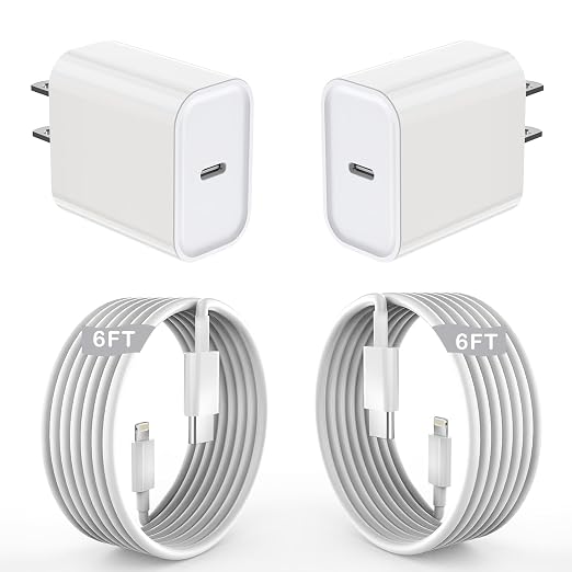 Fast Charging for iPhone 14 13 12 11,2Pack MFi Certified, USB C Charger Block with 6FT USB C to Lightning Cable Charging for iPhone 14/14 Pro Max/13/13 Pro Max/12/12 Pro Max/11/11Pro/XS/Max/XR/X,iPad