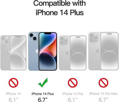 JETech Privacy Full Coverage Screen Protector for iPhone 14 Plus 6.7-Inch with Camera Lens Protector, Anti-Spy Tempered Glass Film, 2-Pack Each