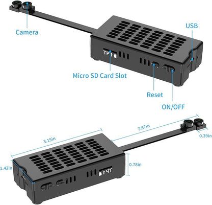 Small Hidden Camera DIY Module - Full HD 1080P Dual Lens - Mini Spy Camera - Tiny Discreet Nanny Cam - Cloud Storage