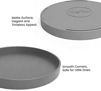 1 Pack 10" Bathroom and Vanity Tray, ABS Bathroom Counter Organizer, Coffee Table Decor for Perfume, Candles, Keys &More. Kitchen Countertop Organizer, Decorative Tray Soap Holder, Grey