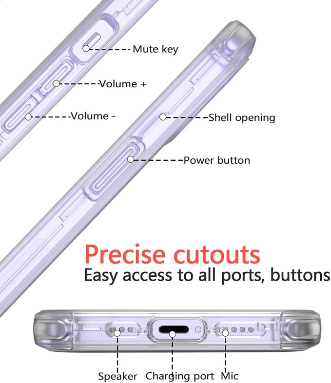 Diverbox for iPhone 13 Case [Shockproof] [Dropproof] [with Screen Protector ] 3in1 Heavy Duty Protection Phone Case Cover for Apple iPhone 13 (Clear)