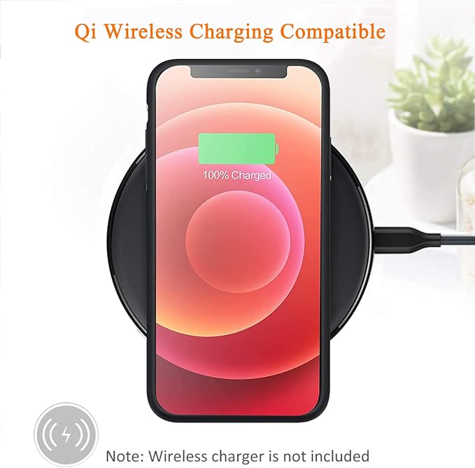 iPhone 12/12 Pro Battery Case, Upgraded 10000mAh Rechargeable Portable Charging Case with Wireless Charging Compatibility for iPhone 12/12 Pro (6.1 inch) with Carplay Battery Pack Charger Case (Black)