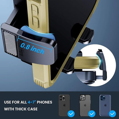 Car Phone Holder for Your Car [Thick Case Friendly] Automobile Accessories Air Vent 360 Degree Rotation [Super Stable] Dashboard Cell Phone Holder Fit for iPhone Android Smartphone