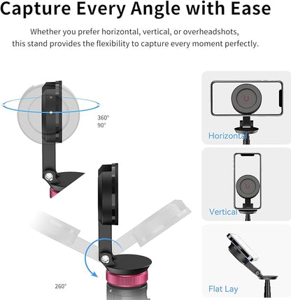 Ulanzi MT-84 Phone Tripod, 61" Magnetic Selfie Stick With Remote for iPhone 15/14/13/12 Series, Extendable Cell Phone Stand, Portable iPhone Holder for Selfie/Photo/Live/Vlog
