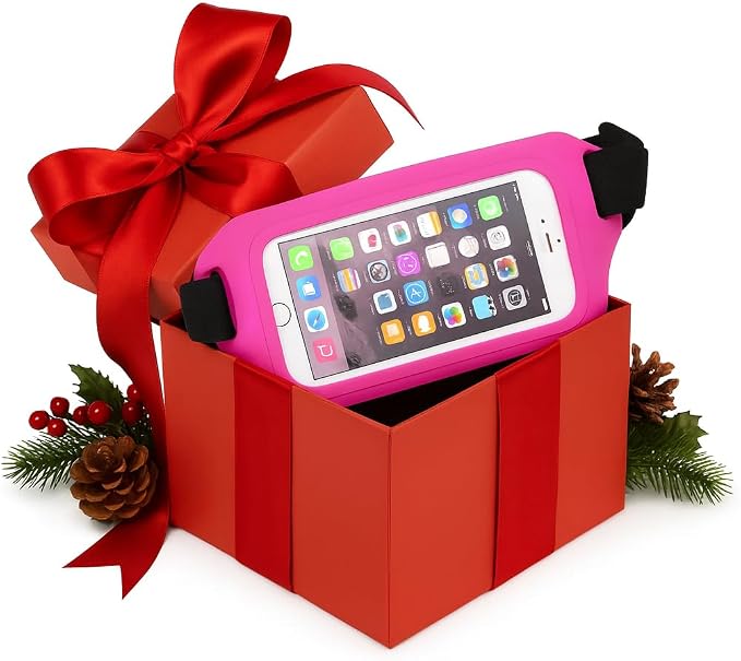 Ultimate Pink Waterproof Running Swimming Belt: Phone & Essentials Holder for Gym, Beach, Kayaking, Ski! Fits iPhone, Samsung - Touchscreen, IPX8 Rated Dry Waist Pouch - Adventure-Ready Performance!