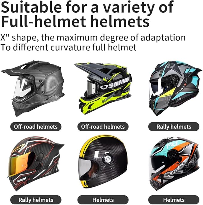SOH Motorcycle Helmet Chin Strap Mount with Phone Clip, Adjustable Strap Helmet Phone Holder Mount for iPhone 17/16 Pro Max/15/14, Google, Samsung, LG, Pixel, Huawei, Xiaomi,All Smartphones