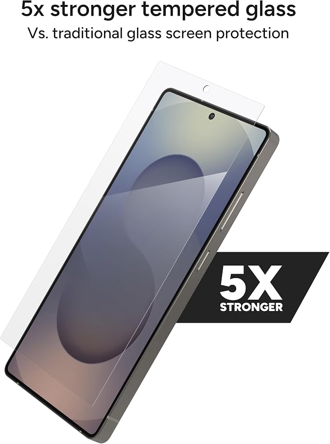 ZAGG Glass Elite Samsung Galaxy S25 Ultra Screen Protector – Ultra-Strong Tempered Glass, Scratch-Resistant, EZ Apply Installation, InvisibleShield, Made with Recycled Materials