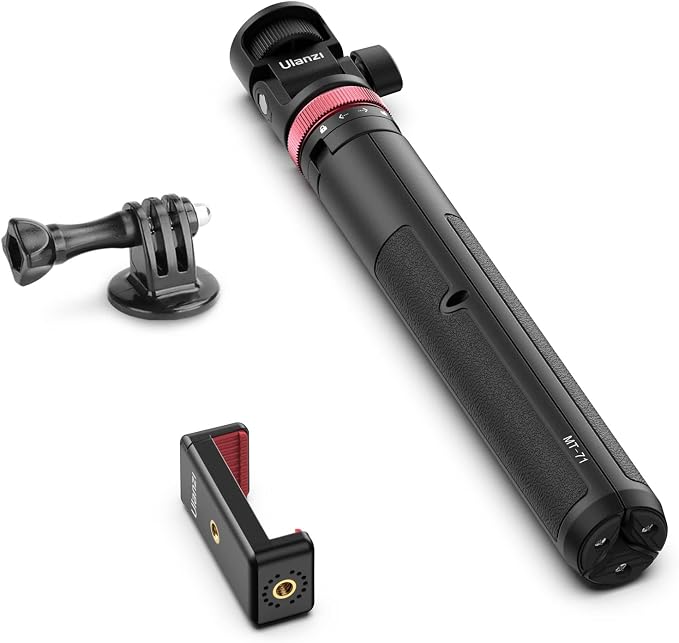 ULANZI MT-71 57.48 inch Extendable Selfie Stick, Phone Tripod for Go P-r-o w Smartphone Clamp Extension Pole, Compatible with DJI OSMO 360/OSMO Pocket 3/Insta 360 x 5/Xtra/Sony/Canon/Nikon/Cameras