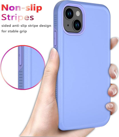 Diverbox for iPhone 14 case [Shockproof] [Dropproof] [Tempered Glass Screen Protector ],Heavy Duty Protection Phone Case Cover for Apple iPhone 14 (Purple-2in1)