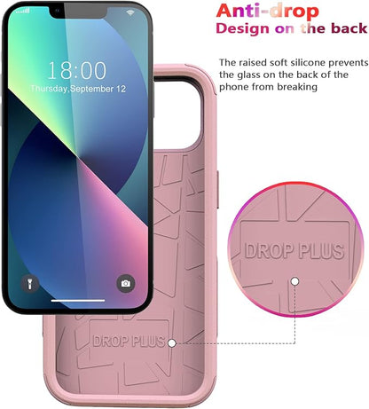 Diverbox for iPhone 13 Case [Shockproof] [Dropproof] [Dust-Proof],Heavy Duty Protection Phone Case Cover for Apple iPhone 13 (Pink)