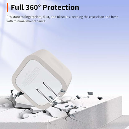 Case for Apple 40W Power Adapter – Soft Silicone Protective Cover for Dynamic Charger,Shockproof Dustproof Charging Block Protector Sleeve[Grey]