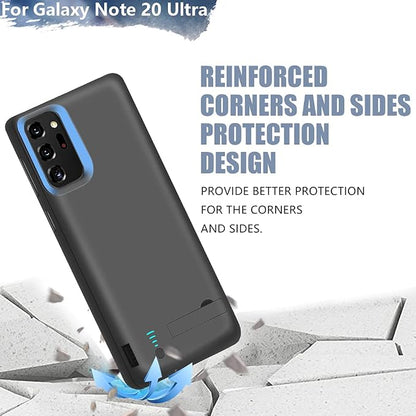 Sitong Battery Case for Samsung Galaxy Note 20 Ultra 5G, 6000mAh Rechargeable Extended Battery Charging Charger Case, Add 100% Extra Juice, Not Compatible with Galaxy S20 Ultra Black