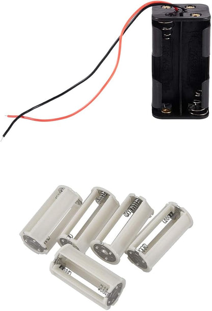 6 Pcs Battery Holder Case Box, 4 X 1.5V AA Battery & 3X 1.5V AA Battery