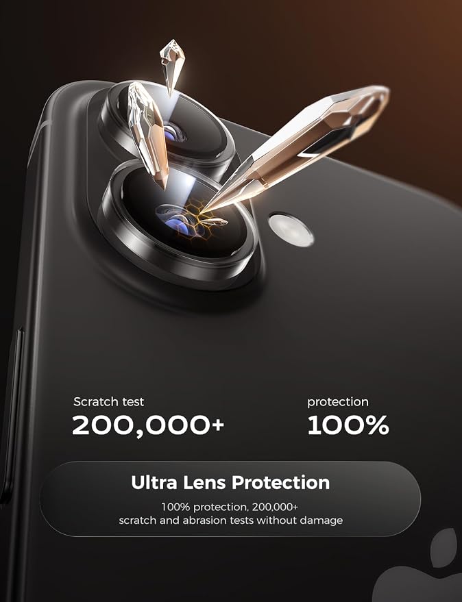 MAGIC JOHN for iPhone 17 Camera Lens Protector [Alignment Kit&1:1 Invisible Fit] 9H Aerospace Tempered Glass, Ultra HD, Metal Individual Ring，Case Friendly, Set of 2,Clear