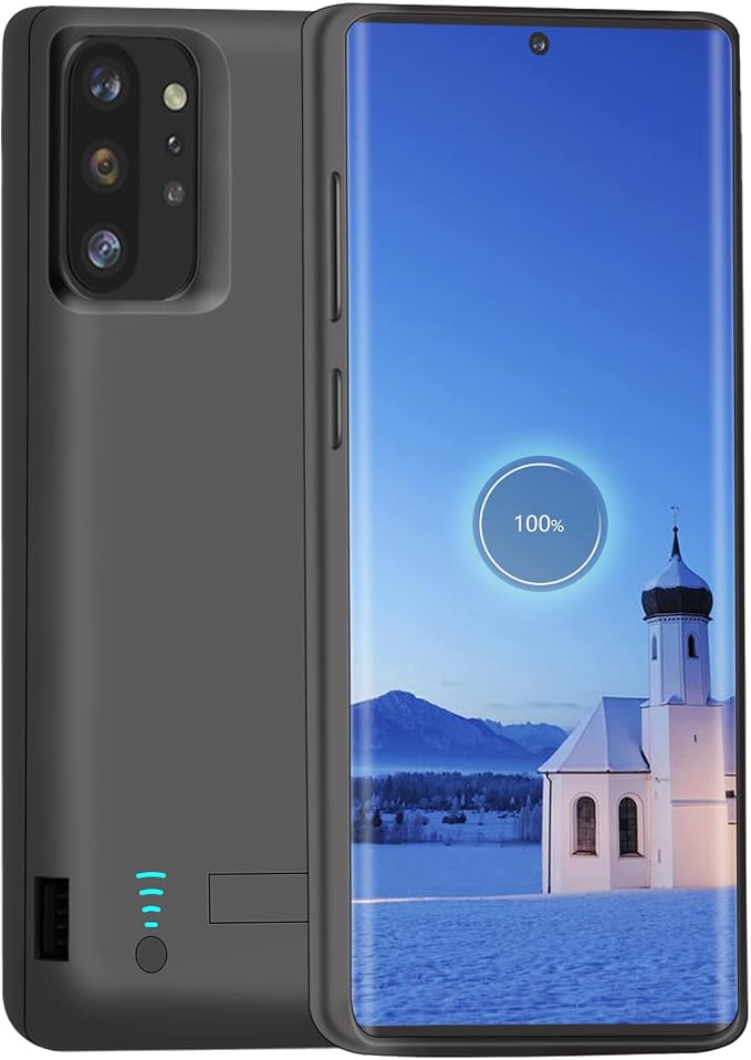 Battery Case for Samsung Galaxy Note 10+ Plus 5G, 6000mAh Rechargeable Extended Battery Charging Case, External Battery Charger Case, Add 100% Extra Juice