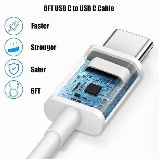 iPhone 17 16 Pro Max Charger Fast Charging, 20W Quick USB C Chargers Type C Charging Block 6Feet USB C to C Charger Cable for iPhone 17/17 Pro/17 ProMax/17 Air/16 Pro/16 ProMax/16e/15 ProMax/15Plus